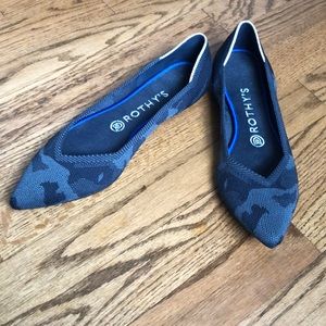 Rothy’s Dark Camo pointed flats